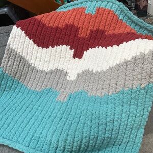 Chunky knit blanket